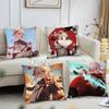 Каэдэхара Кадзуха Анимация G-Genshin I-Impact Наволочка Квадратная подушка Спальня Диван Досуг Автомобиль Гостиная Украшение дома 40X40