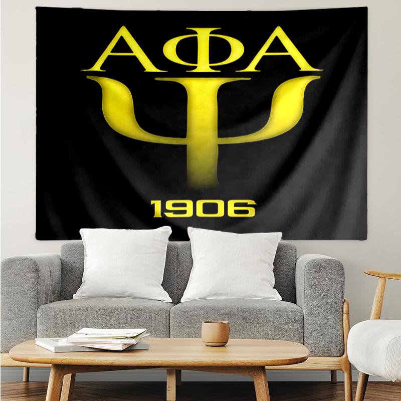Гобелен с логотипом Alpha Phi Alpha для спальни, эстетичный гобелен для классной комнаты, настенное панно для гостиной, общежития, офиса, идеальный креативный подарок