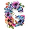 Flower Alphabet Wall Art Wreath Letters Canvas Painting Fashion Modern Aesthetic Poster Wall Pictures Home Decor For Living Room