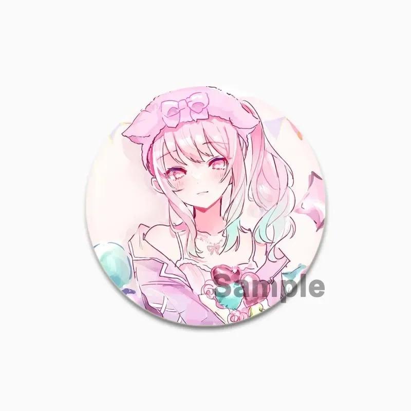 32/44/58 мм Акияма Мизуки мультфильм милые броши ручной работы круглый пластиковый значок аниме ювелирные изделия эмалированные булавки для рюкзака одежда шляпа