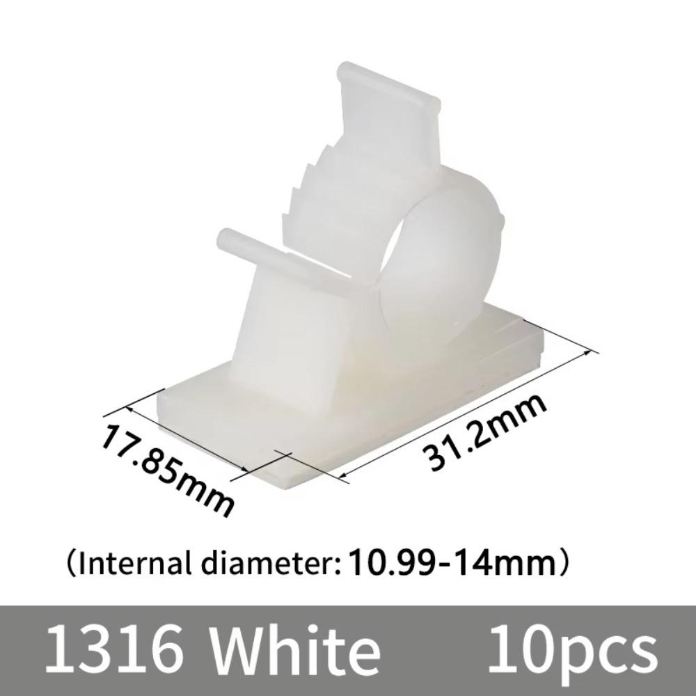 10Pcs Self-Adhesive Cable Organizer Clips Adjustable Cable Tie Mounts Desk Cable Management