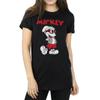 Disney Womens/Ladies Mickey Mouse Hipster Cotton Boyfriend T-Shirt