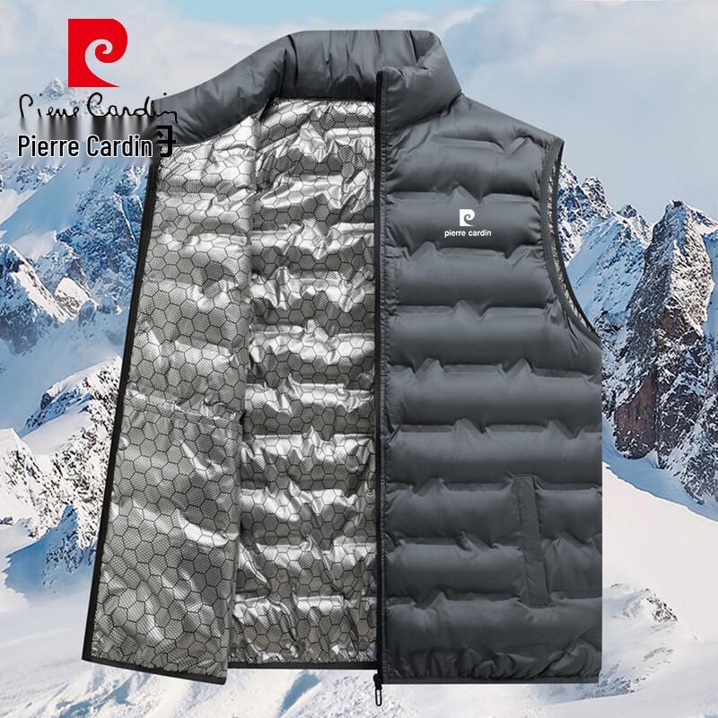 Pierre Cardin Мужской зимний повседневный теплый хлопковый жилет больших размеров