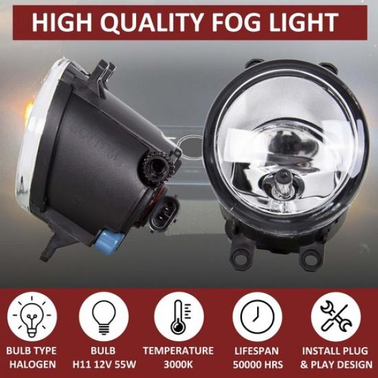 Прозрачные противотуманные фары лампы с лампочкой левая+правая для Toyota RAV4 Camry Yaris Lexus LX570