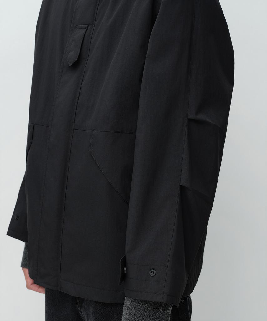 MUSINSA STANDARD Oversized Hooded Shell Parka [Black]