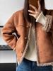 Korea Retro Maillard Wool Fur Coat Female 2024 Winter New Short Loose Plush Jackets Fashion Design Casual Clothes Thick
