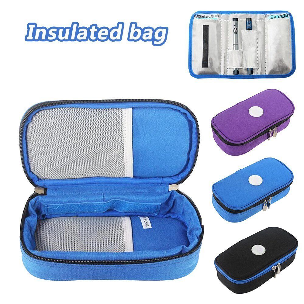 Oxford Without Gel Diabetic Pocket Pill Protector Medicla Cooler Travel Case Insulin Cooling Bag