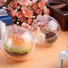 Christmas Clear Plastic Fillable Ornament Balls DIY Transparent Empty Ball Storage Ball