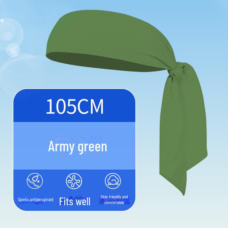 Летняя быстросохнущая теннисная повязка на голову Ice Silk и регулируемый пояс для защиты от пота для велоспорта и спорта