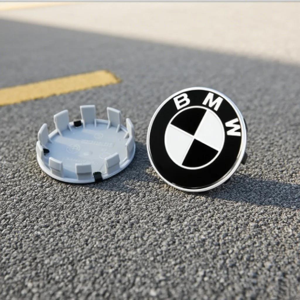 UIDM1 2023 New 7Pcs Front Hood Emblem For BMW 50th Anniversary Logo 82mm+Rear Badge 74mm+Wheel HubCap 68mm+Steering Wheel Sticker 45mm