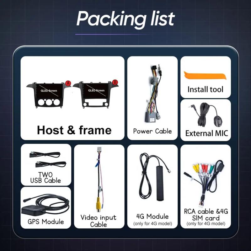 Android 14 автомобильный радиоприемник мультимедийный проигрыватель для Ford S Max S-MAX 2007 - 2015 стерео навигация GPS Carplay авто головное устройство QLED WIFI