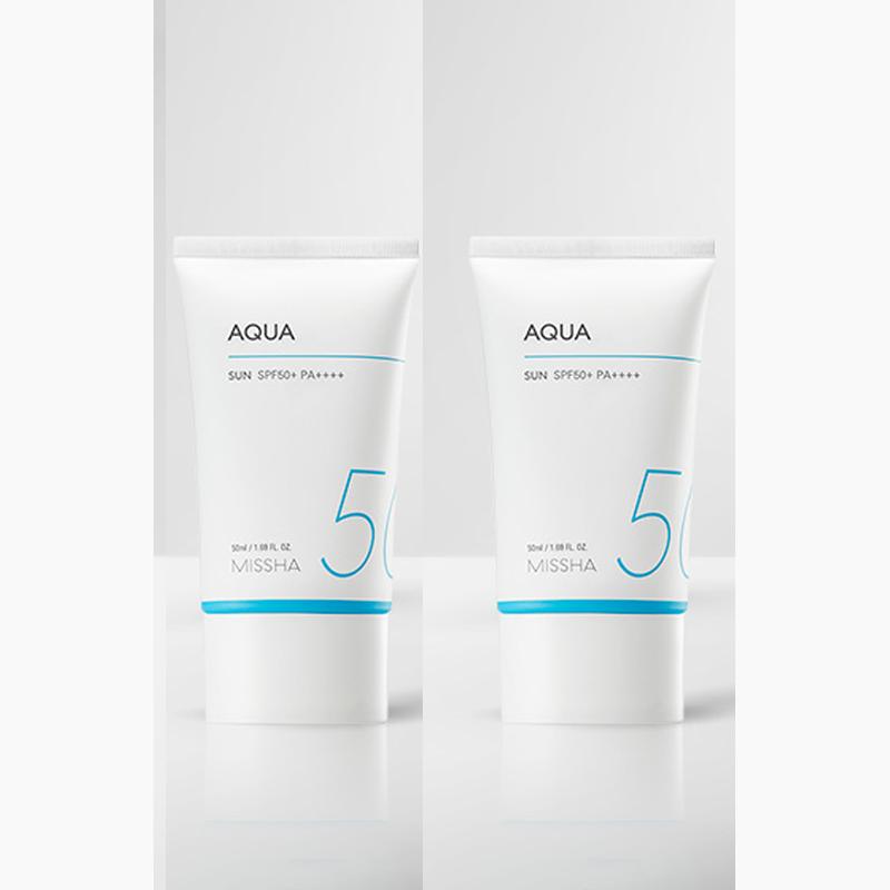MISSHA Солнцезащитный крем Allaround Safe Block Aqua SPF50+/PA++++ с BB-кремом Missha Perfect Cover (6 вариантов)