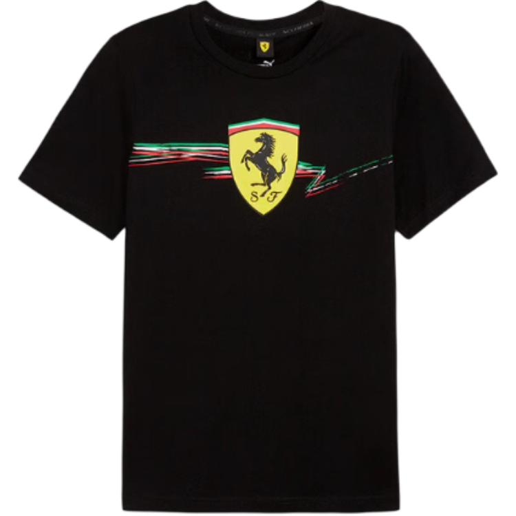Puma Ferrari Racing Series модная повседневная дышащая футболка с коротким рукавом мужская черная 627055-01