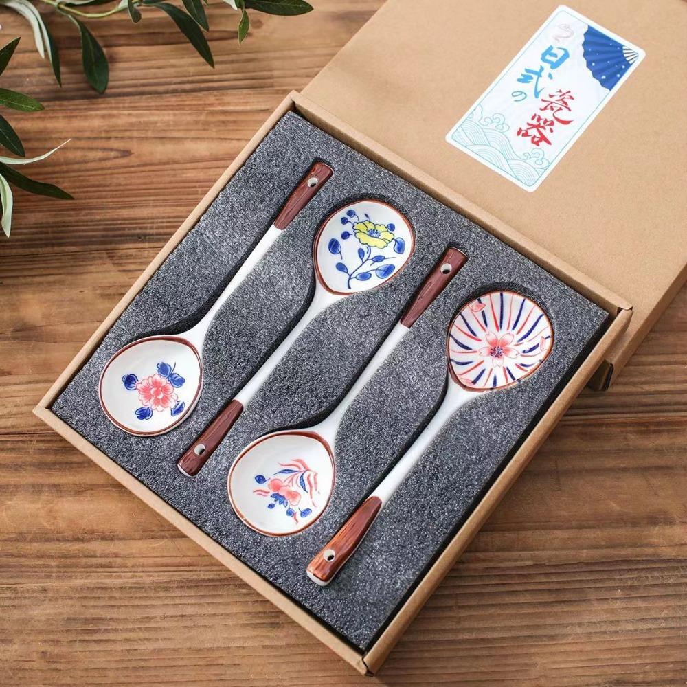 Japanese Style Dessert Spoon Heat-resistant Ramen Miso Soup Spoon Friend