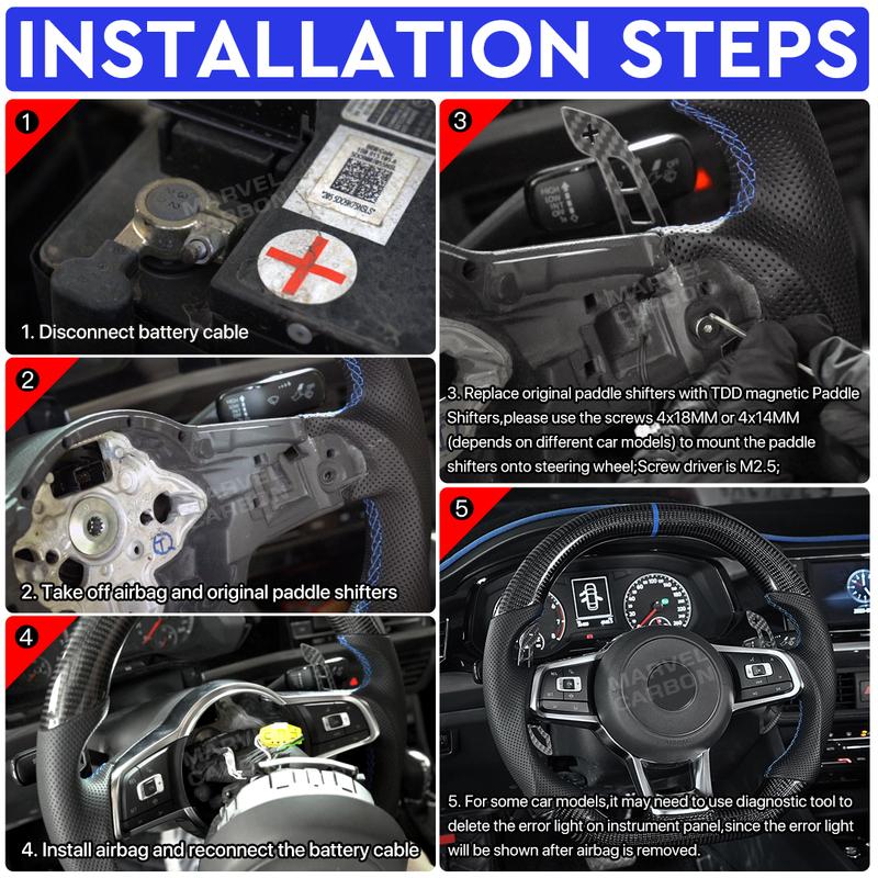 MC Carbon Fiber Magnetic Paddle Shifters For VW Volkswagen Golf MK7 MK7.5 Golf R Scirocco Steering Wheel Paddles Shifter