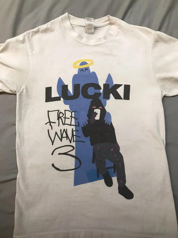 LUCKI FREEWAVE 3 Rapper Белая футболка с коротким рукавом Все размеры HH143 Унисекс футболка