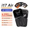 I17 Air Mini Раскладной Мобильный Телефон Две SIM-карты 1.77" Экран Bluetooth Набор Номера Магический Звук FM-радио Фонарик 2G GSM Маленький Раскладной Мобильный Телефон