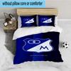 3PCS Blue Shield Emblem Millo-narios Bedding set,Ideal for1pc Duvet Cover And 2pcs Pillowcases Perfect for Christmas Ideal for Bedroom, Dormitory