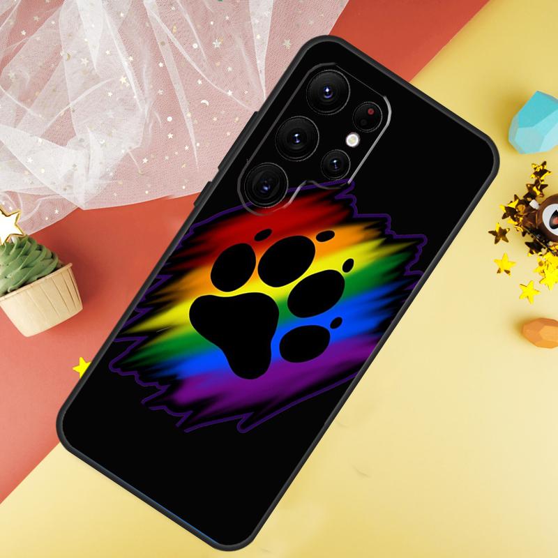 Чехол с дизайном лапки кошки и собаки для Samsung Galaxy S23 Ultra S24 S22 S20 S21 FE Note 10 20 Ultra S8 S9 S10 Plus