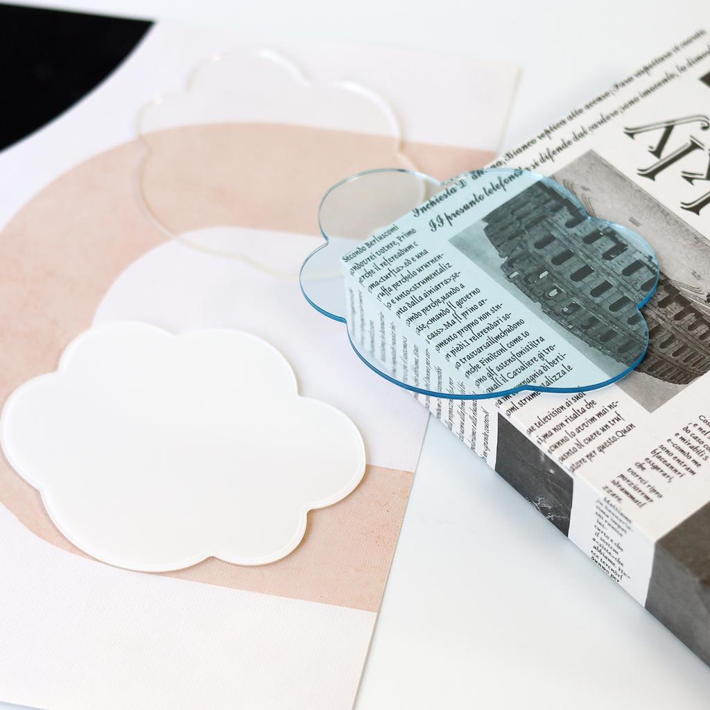 1/3PCS Cloud Coasters Acrylic Set Heat Insulation and Non Slip Waterproof Cup Mats Table Protector Kitchen Items Drinkware Decor