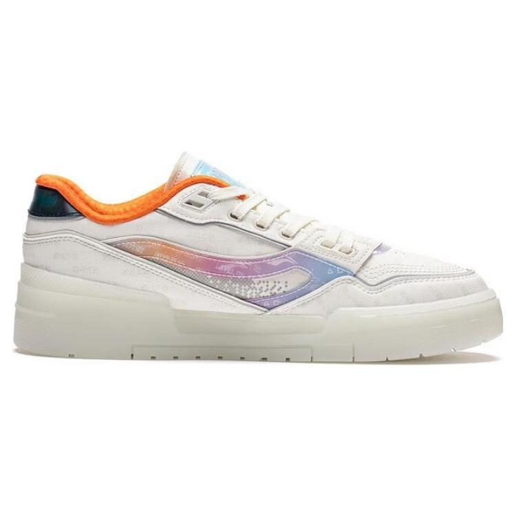 Li Ning 001 BTC Prm Износостойкие Дышащие Низкие Кеды для Скейтборда Мужские Белые AGCT003-2