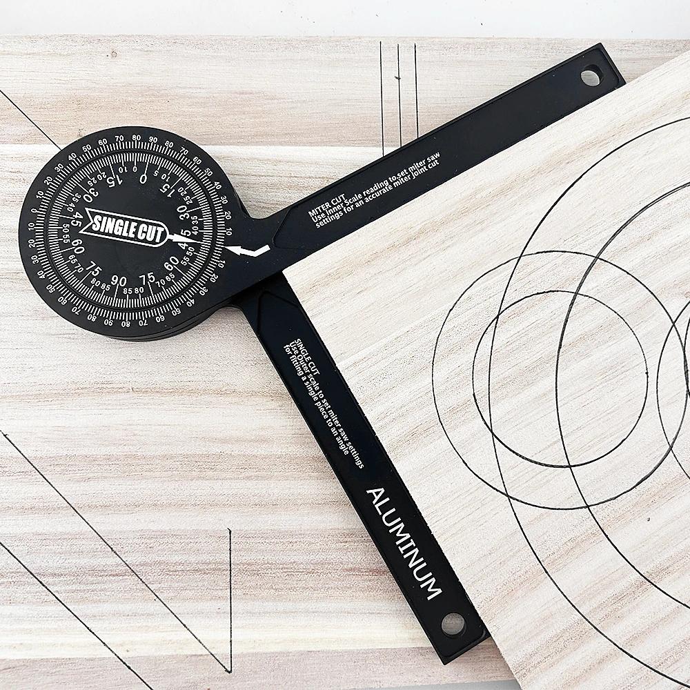 7-Inch Professional Miter Saw Protractor - Laser-Engraved Angle Gauge for Precision Woodworking & Carpentry ( High-Accuracy)