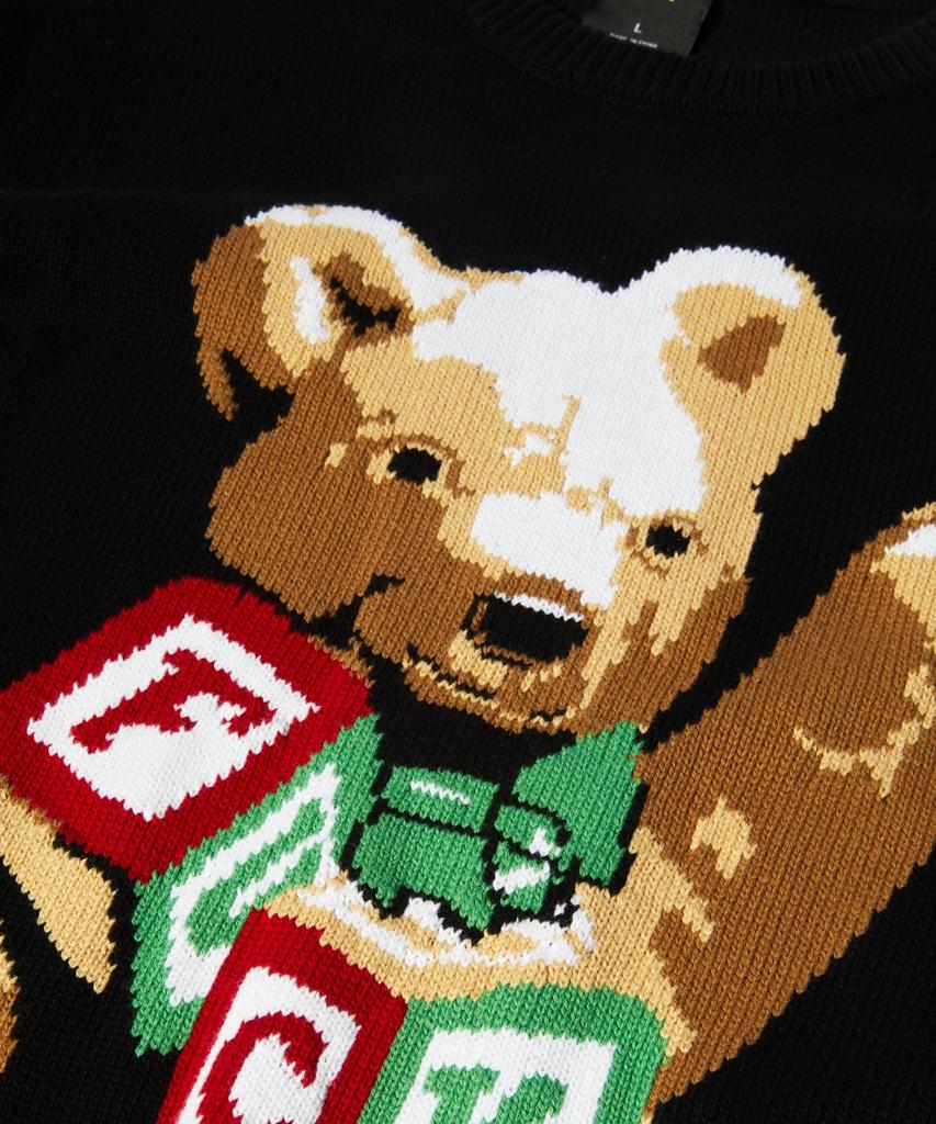 Свитер с интарсией 'Heopeu Gift Bear' [Черный]