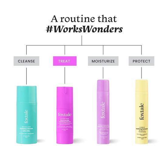 Foxtale 12% ниацинамидная сыворотка для лица с азелаиновой кислотой для контроля жирности и осветления | Уменьшает акне, пятна | Сыворотка для лица для женщин и мужчин | 30 мл