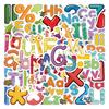 100 New Digital Letters Cartoon Graffiti Stickers Scooter Suitcase Stickers