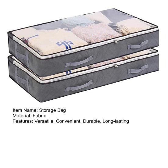 2 шт., сумка для хранения под кроватью, прочные компактные контейнеры для хранения одежды на молнии для дома, спальни