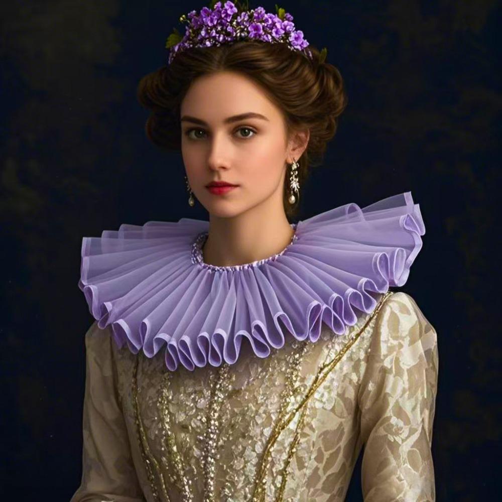 Съемный воротник-стойка «Шекспир», оборчатый воротник в стиле ретро, аристократический воротник-стойка, аксессуар для воротника