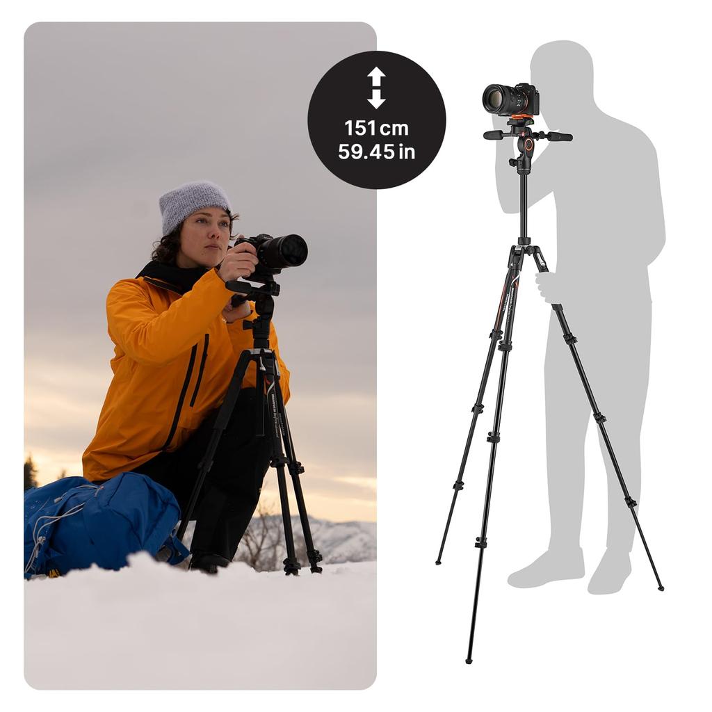 Штатив Manfrotto Travel модель befree live advance для головки штатива Sony максимальная грузоподъемность 6 кг чехол для переноски в комплекте 3-позиционный 3-позиционный MKBFRLA-3W