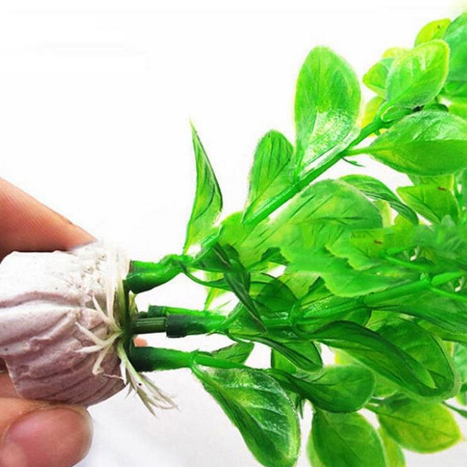 Aquarium Decoration: 26cm Plastic Green Grass Fake Water Plants