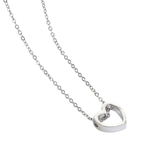 Women Necklace Hollow Out Heart Jewelry Long Lasting Bright Luster Pendant Necklace for Festival