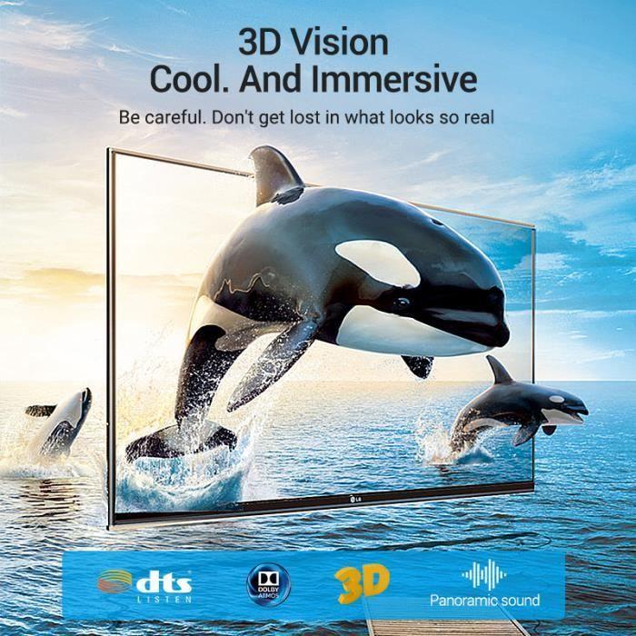 Câble HDMI 2.1 - VENTION - 3m - HD haute vitesse - 8K @ 60Hz - Plaqué or