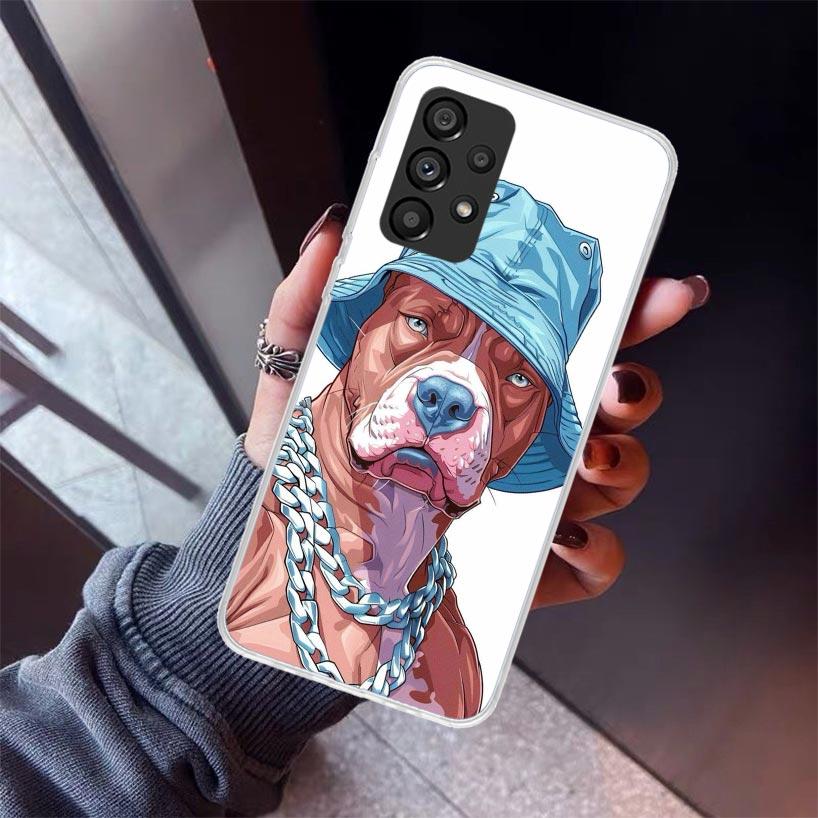 Pit Bull Pet Dog Pitbull Phone Case For Samsung Galaxy A52 A51 A50S A32 A22 A12 A02S A72 A71 A31 A70 A30S Note 20 Ultra 10 Plus