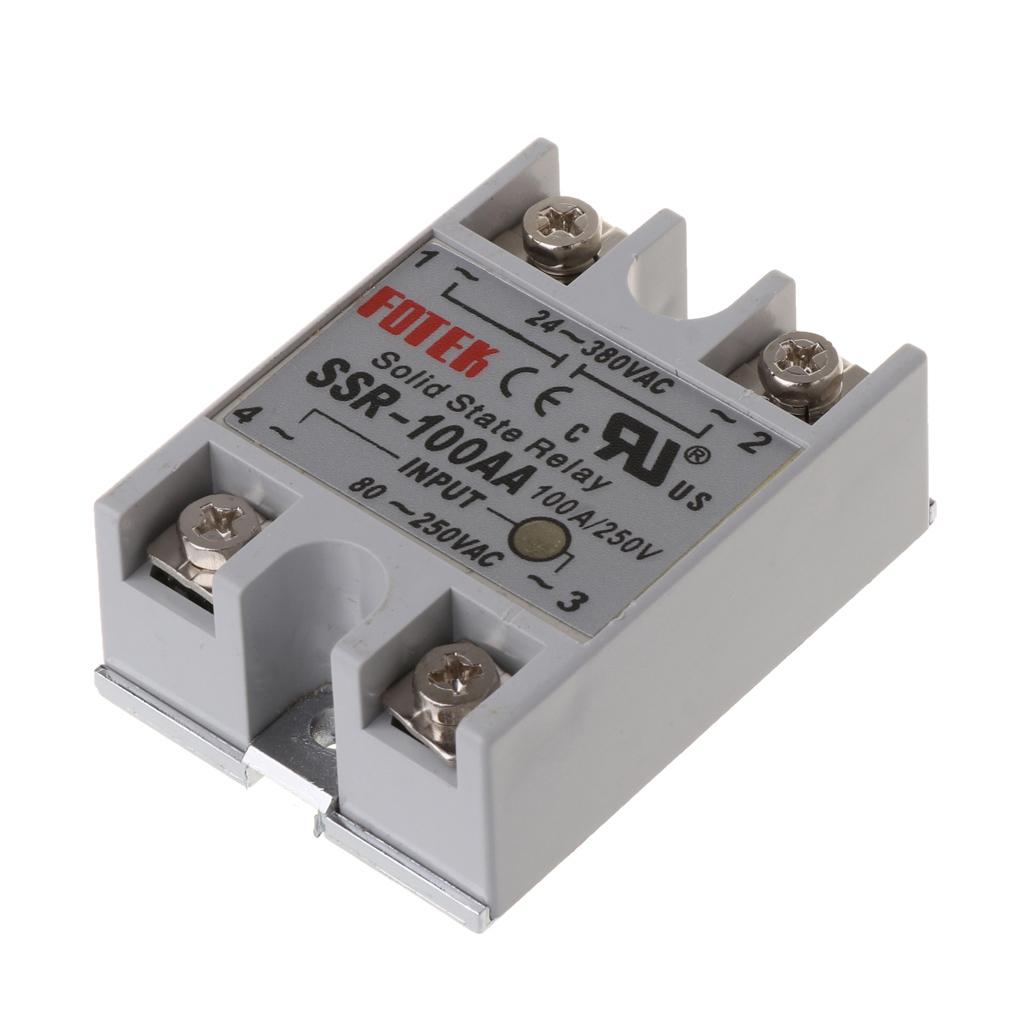 Однофазное твердотельное реле 100А SSR-100AA AC-AC Твердотельный резистивный регулятор для процесса промышленной автоматизации