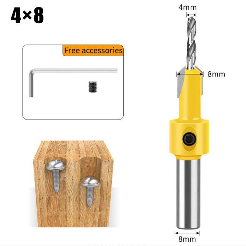Деревообработка Зенковка Дрель Перфоратор Сверло с головкой из сплава Сверло для крепления шурупов по дереву Сверло-бит