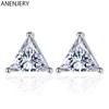 Простые треугольные серьги с прозрачным цирконом AAA + для женщин, подруг, подарочные ювелирные изделия