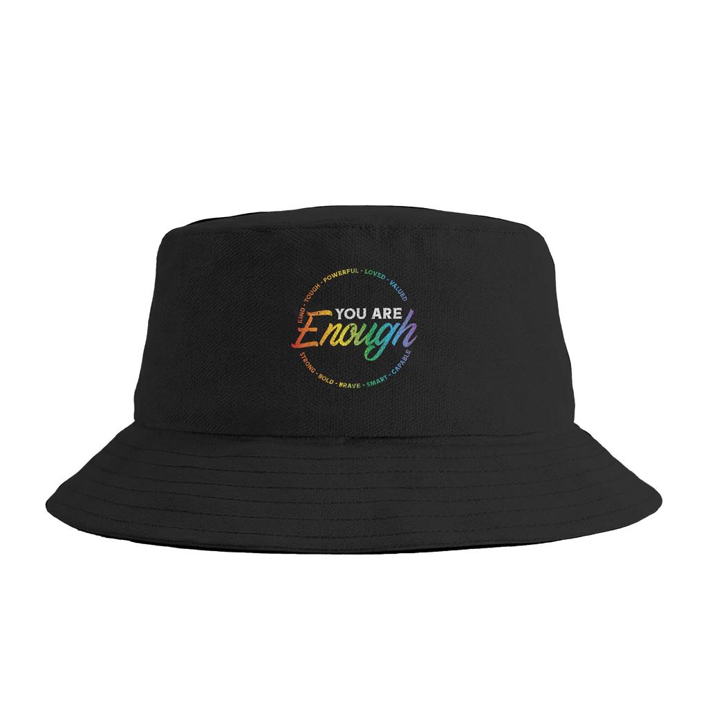 Gay Pride Month LGBT Gay Rainbow Saying Gift Bucket Hat For Unisex Women FisherUnisex Hats Funny Beach Travel Caps Soft Visor Hats