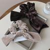 Velvet French Bow Hair Tie - Retro Texture for Autumn/Winter