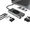 Док-станция 13 в 1 Type C с беспроводной зарядкой 4K USB-концентратором, многофункциональным расширителем для ноутбука, ПК, MacBook