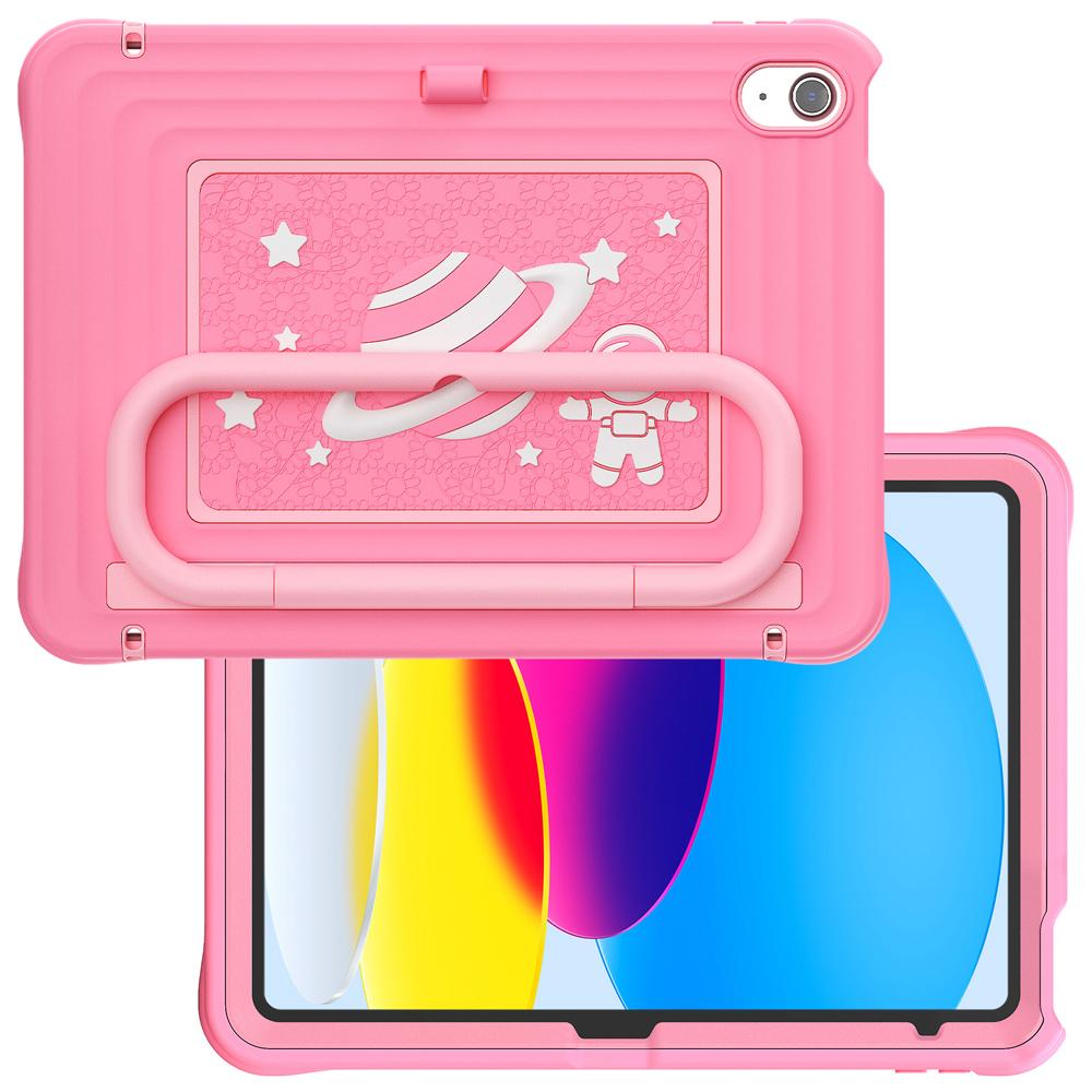 Kids Cartoon Tablet Cases for IPad 2025 A16/2022 11th/10th Case A3355/A2757 Cover Portable Stand Shockproof Silicone+PC Shell