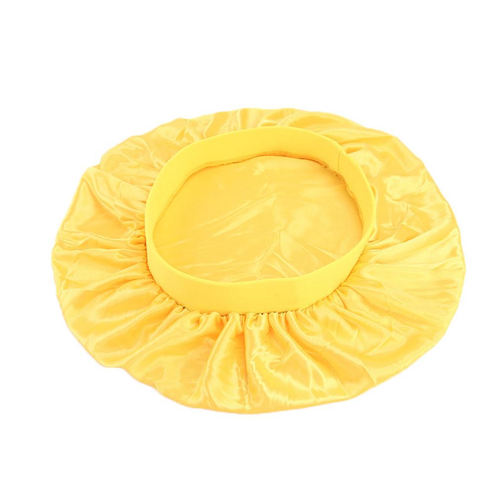 Полиэстеровая ночная шапочка с широкой боковой резинкой, мягкие шапки для сна, аксессуар для обертывания волос