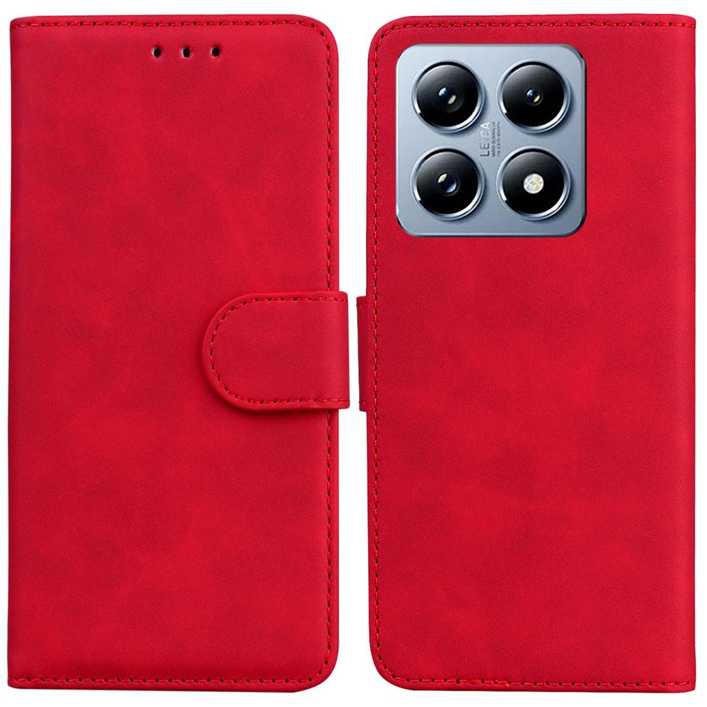 Чехол для Xiaomi 14T Pro, однотонный кожаный кошелек, чехол для телефона