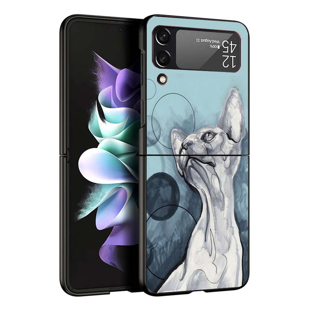 Чехлы Lavaza Sphynx Sphinx Cat для Samsung Galaxy Z Flip 4 5 6 7 3 Z Flip7 Flip6 Flip4 Flip5 Flip3 5G Жесткие Ударопрочные Fundas Cov