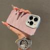 Titanium Gray Glacial Pattern Leather Phone Case for iPhone 16 15 14 13 12 11 Pro Max Full Shockproof Plating Hard Back Cover