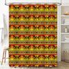 Decorative Shower Curtain Boho Style Pattern with Black, Yellow Orange Colors for Bathroom Washable Fabric Size 69 x 70 (LxW) Sh