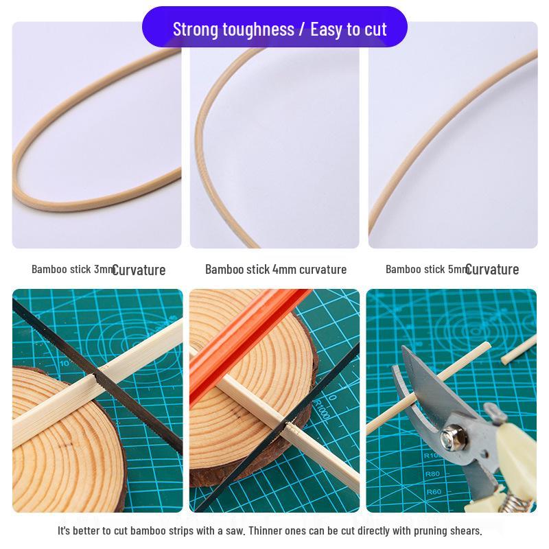 Экологичные бамбуковые полоски для DIY 3D-моделей и ручной работы - 29 спецификаций, 6 стилей