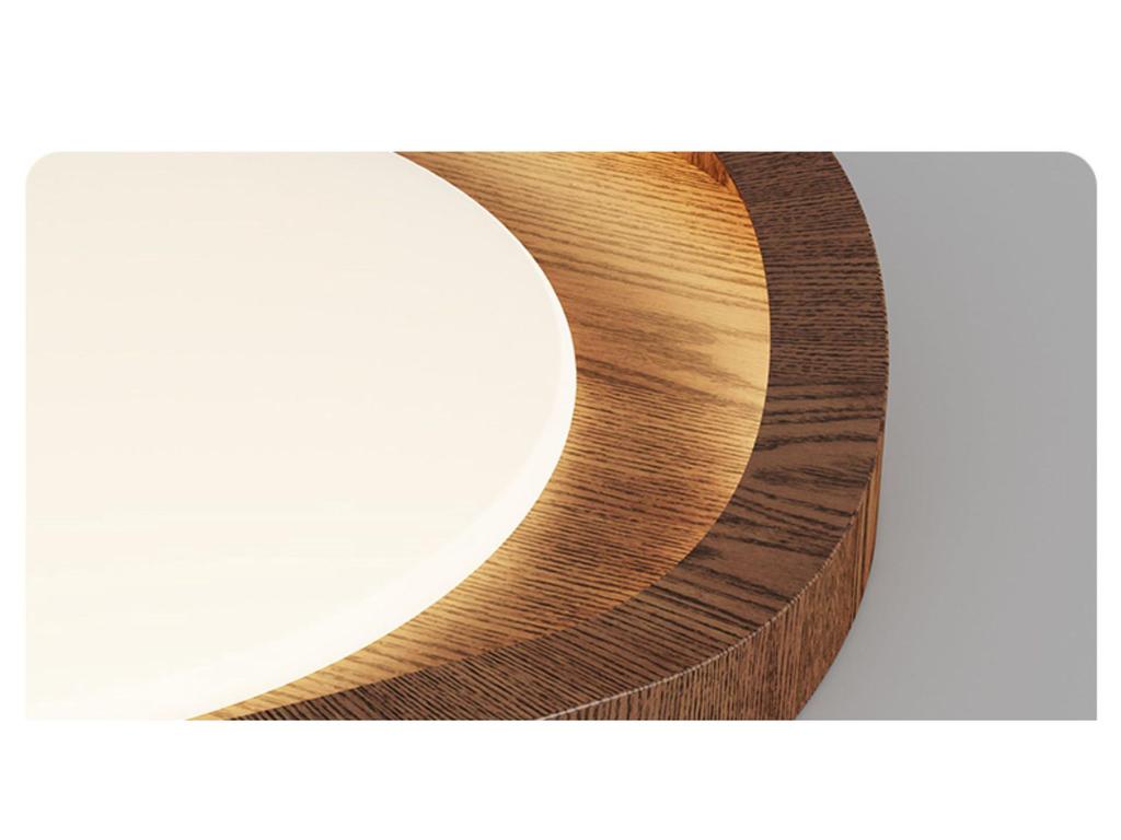 Wabi-Sabi Modern Walnut Ceiling Light - Minimalist Mid-Century Style, Dimmable for Bedroom